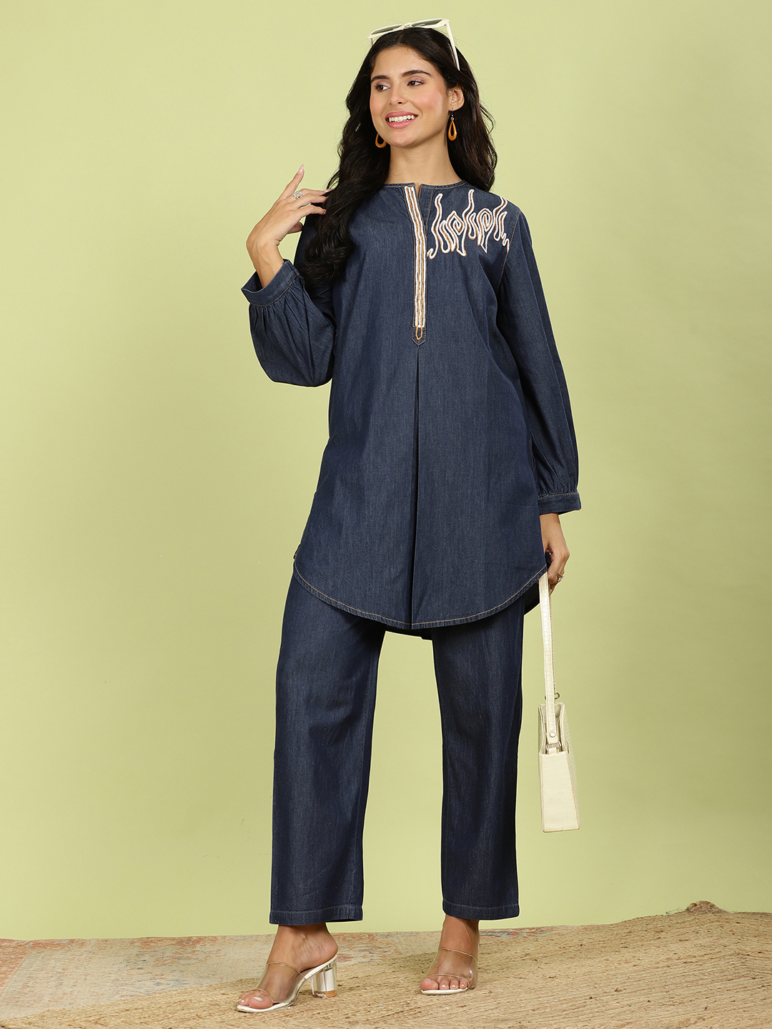 Meraki Indigo Denim Set D.Blue