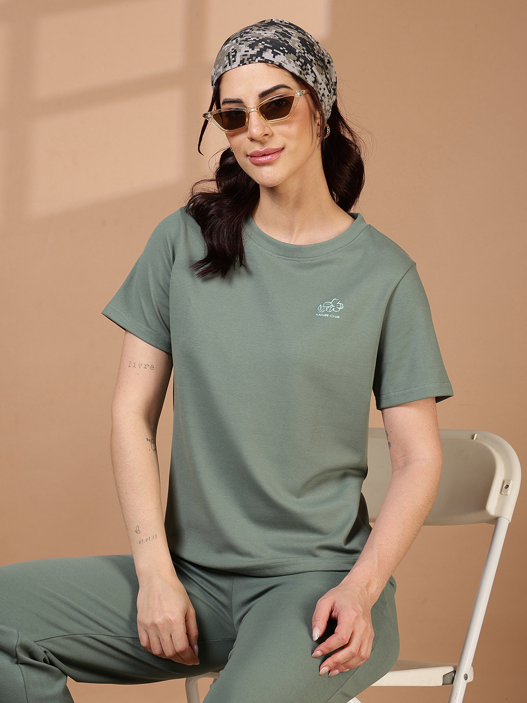 Luxe Core Ribbed Top Navy Mist