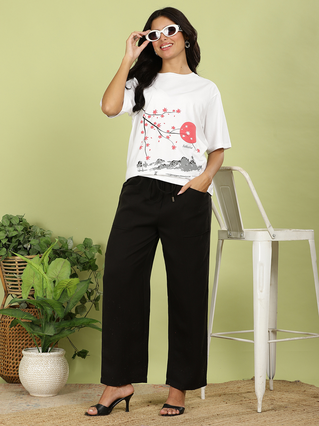 Linen Trousers (TLV-167) Black