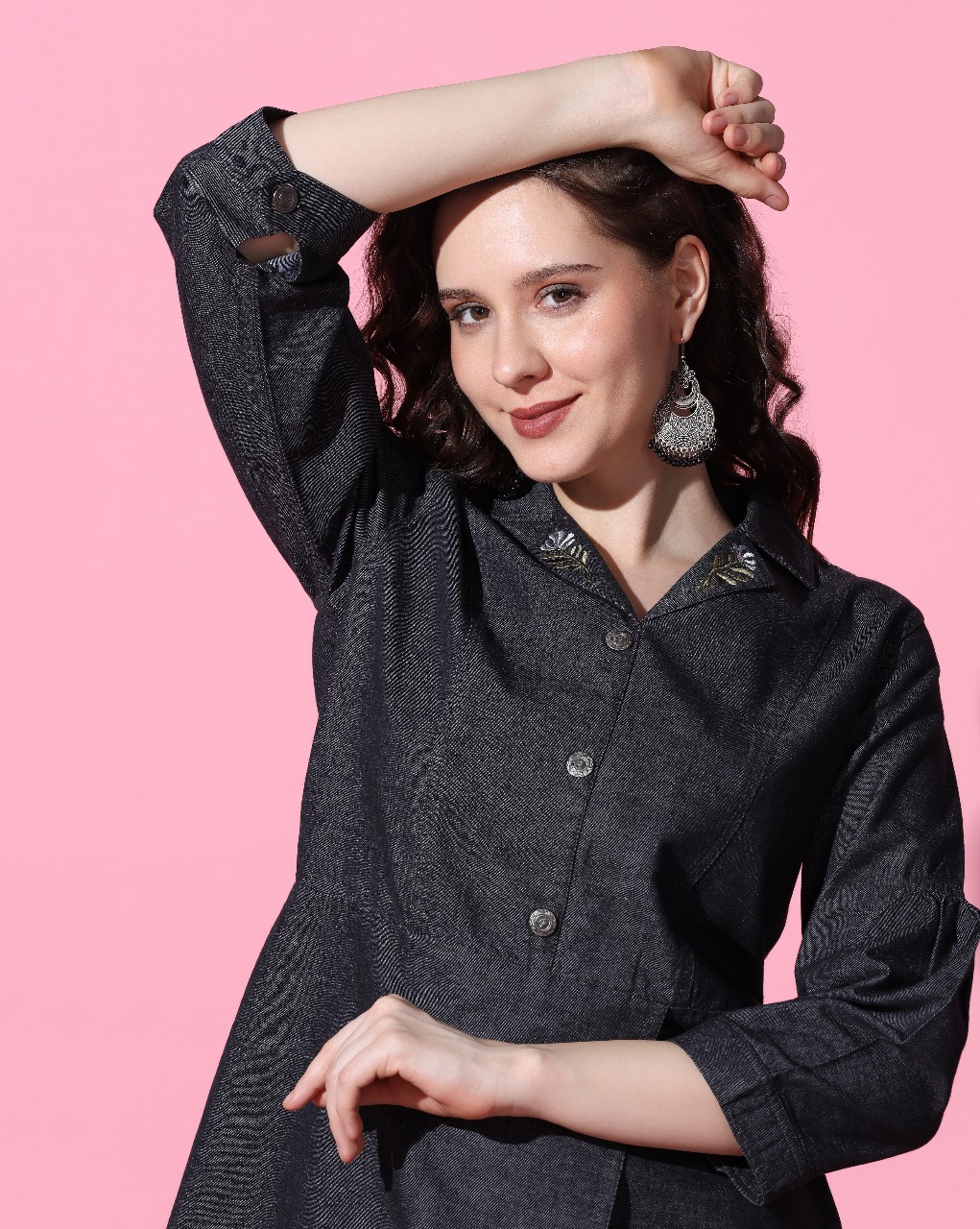 Denim Blossom Co-ord D. Blue