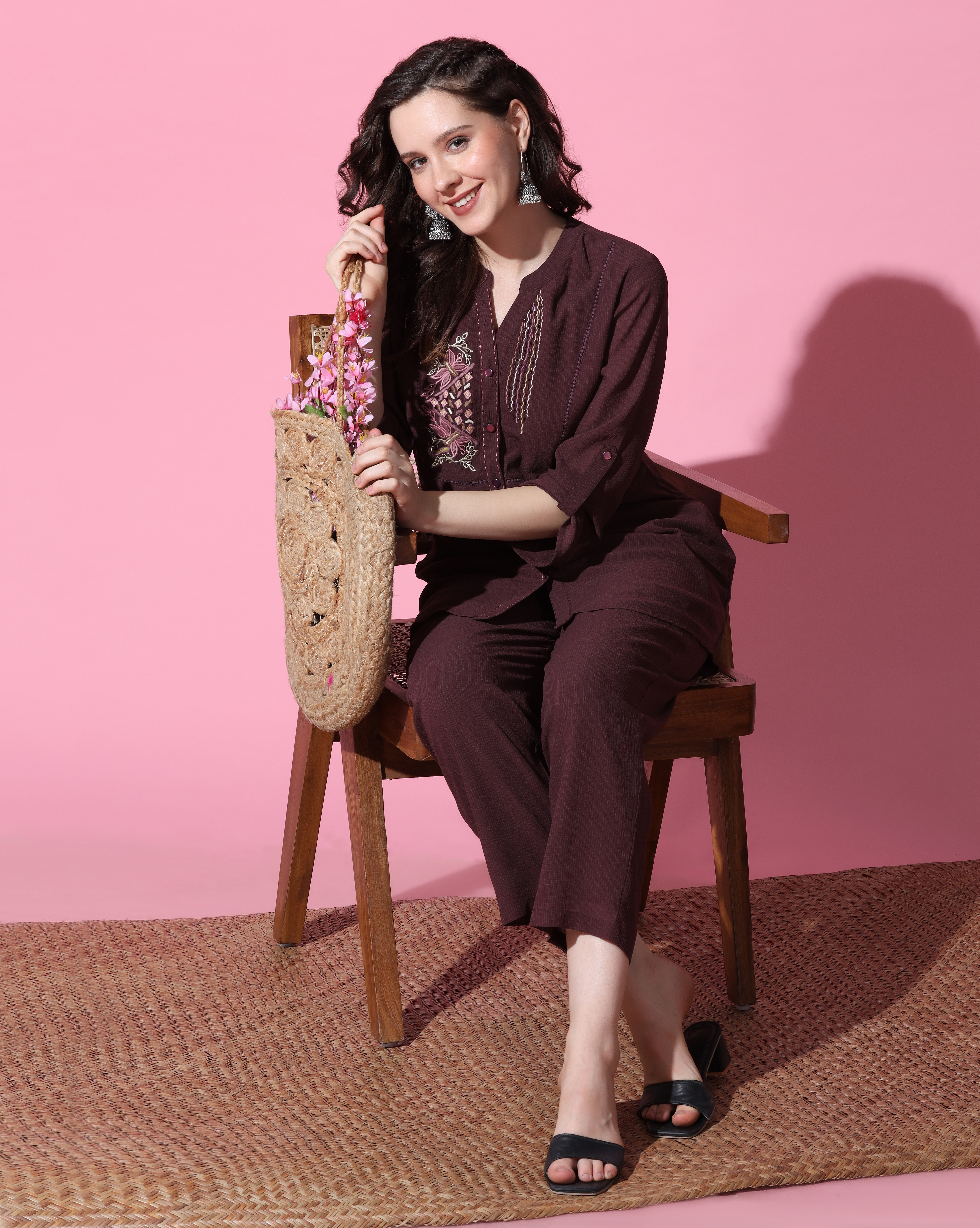 Merlot Muse Artisanal Co-ord Set Wine