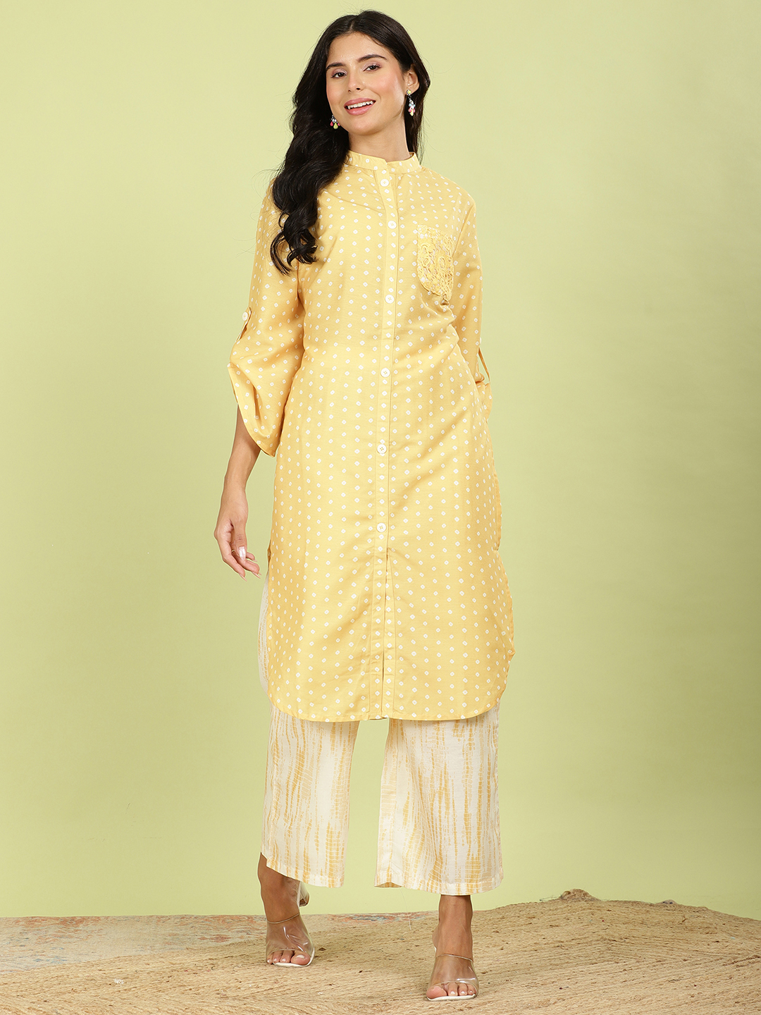 Samara Cotton  Co-ord Set Yellow