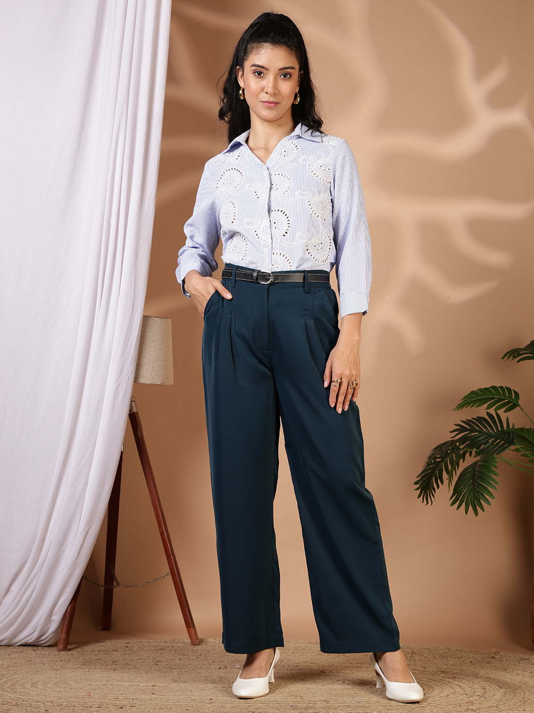 Korean Pants (KP-156) Teal