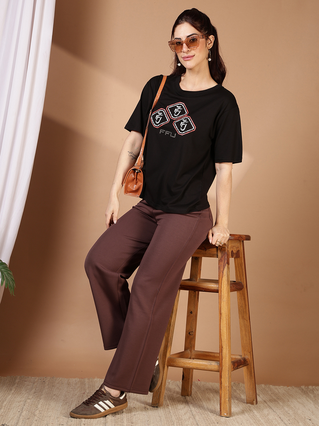 FFU Signature Graphic Boxy Tee Black