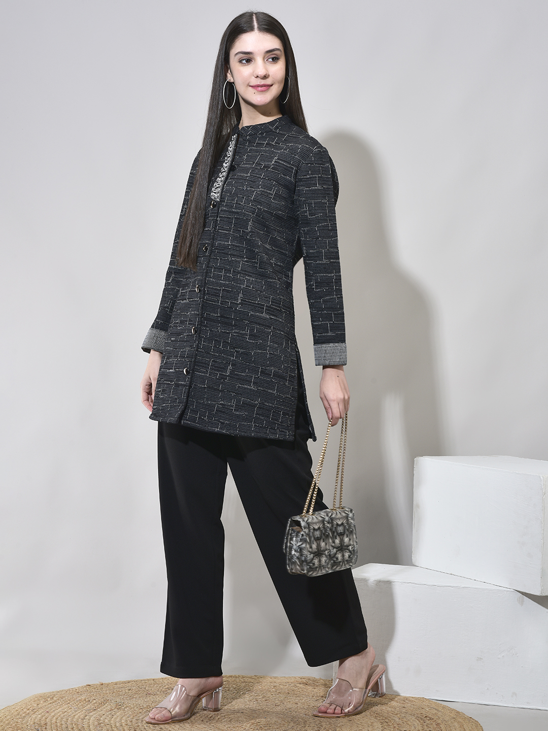 The Heritage Jacquard Co-ord Set in Black