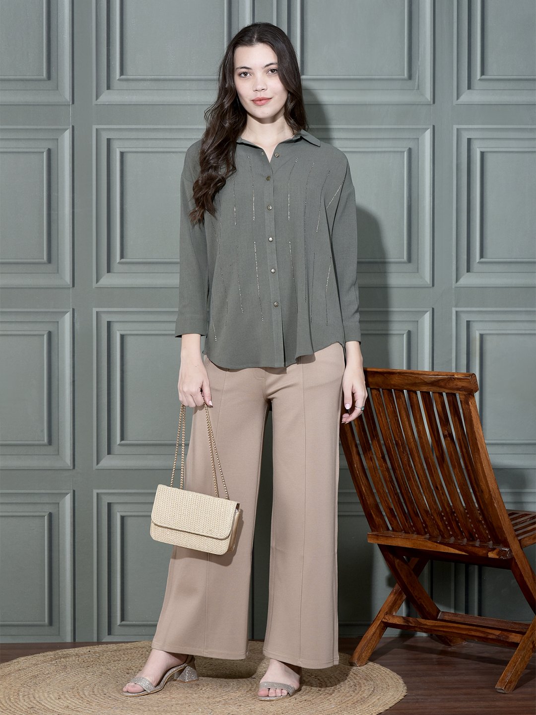 The Swarovski Stripe Olive