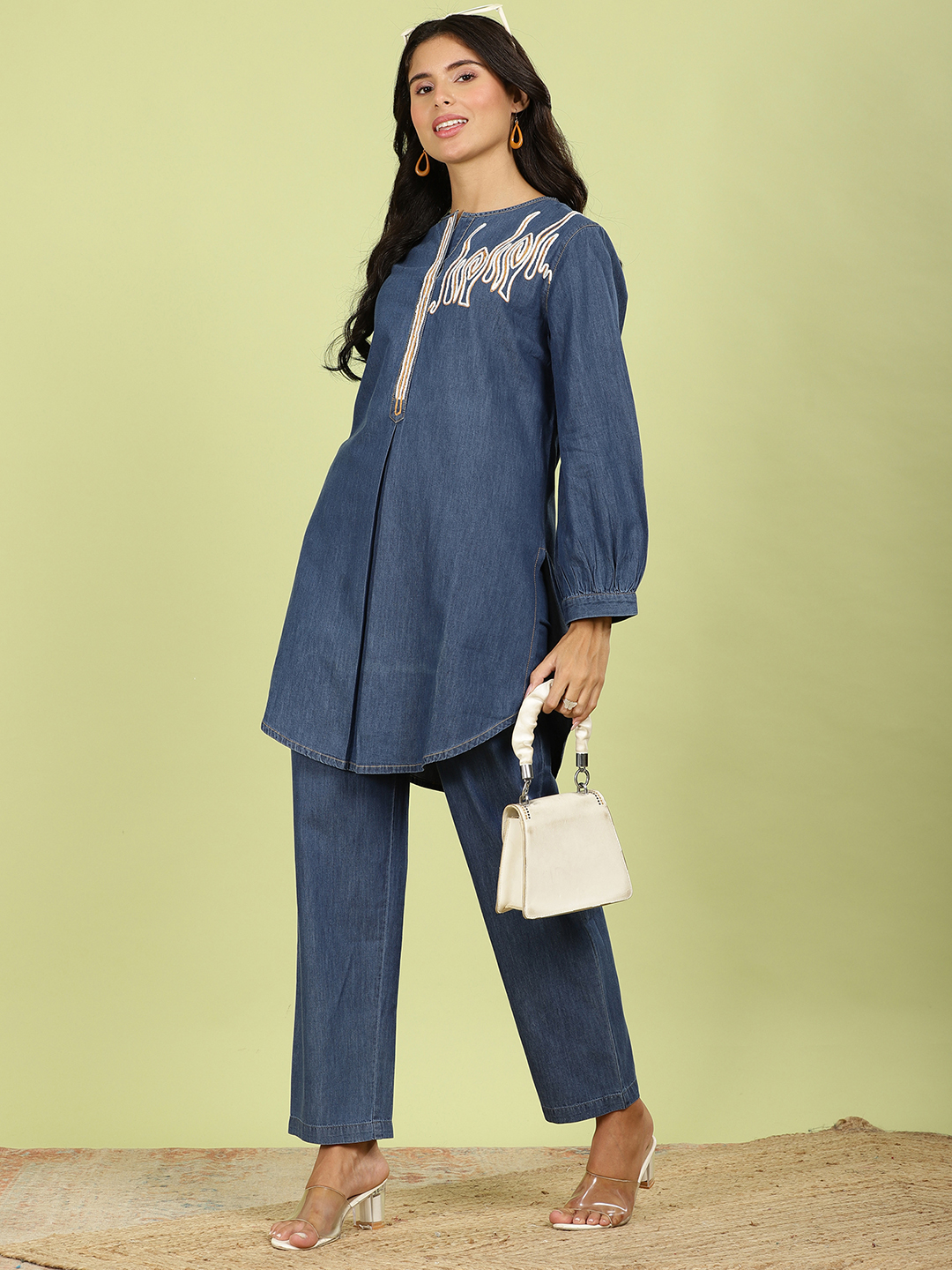 Meraki Indigo Denim Set L.Blue